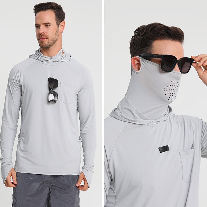 Men's Sun Protective Tactical Hoodie Quick Dry Fishing Shirt