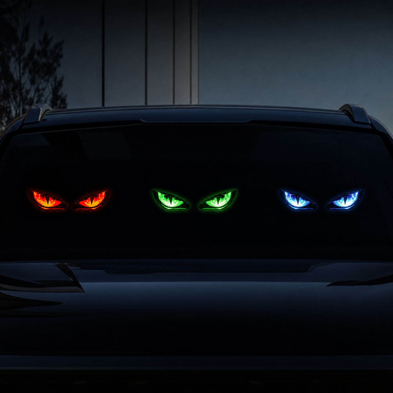 😈🚗 Solar Motion Sensor Devil Eyes Car Light
