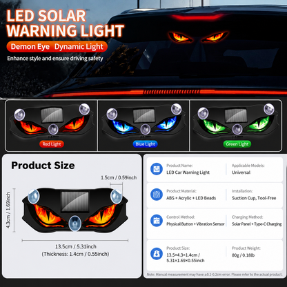 😈🚗 Solar Motion Sensor Devil Eyes Car Light