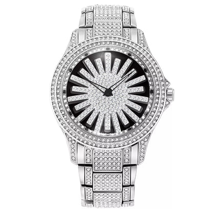 💎⌚ Luxury Men's Rotating Dial Watch – Shine Brighter, Stand Out Bolder
