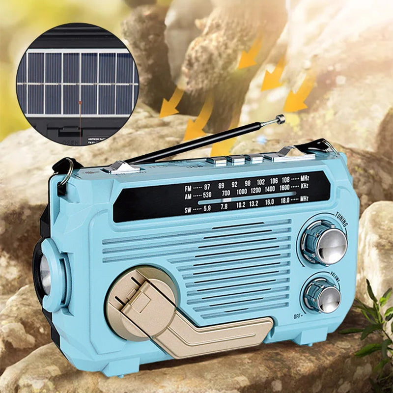 📢📢70% OFF !!!📻🔦 Emergency Hand-Crank Radio & Flashlight – Portable Multi-Function Backup for Home, Camping & Outdoors