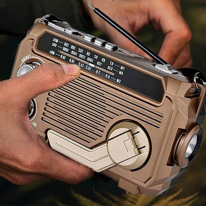 📢📢70% OFF !!!📻🔦 Emergency Hand-Crank Radio & Flashlight – Portable Multi-Function Backup for Home, Camping & Outdoors