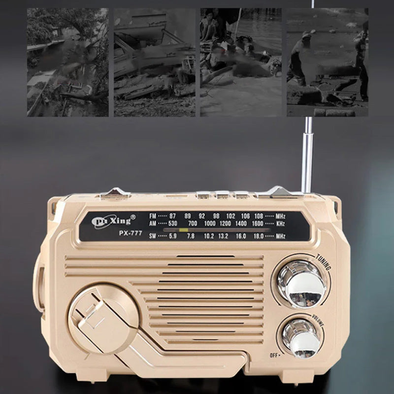 📢📢70% OFF !!!📻🔦 Emergency Hand-Crank Radio & Flashlight – Portable Multi-Function Backup for Home, Camping & Outdoors