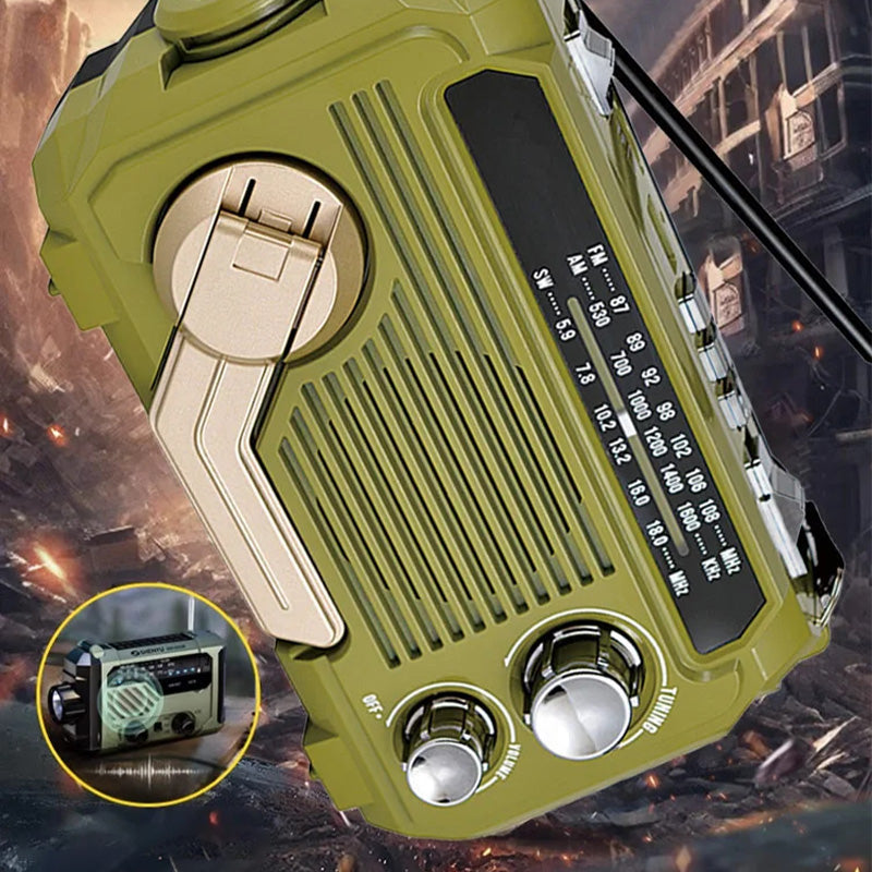 📢📢70% OFF !!!📻🔦 Emergency Hand-Crank Radio & Flashlight – Portable Multi-Function Backup for Home, Camping & Outdoors
