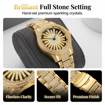 💎⌚ Luxury Men's Rotating Dial Watch – Shine Brighter, Stand Out Bolder