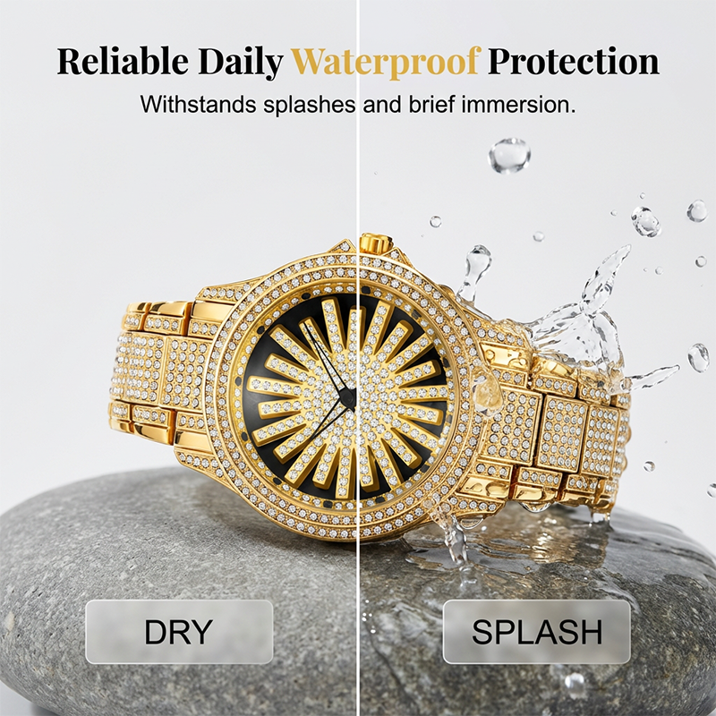 💎⌚ Luxury Men's Rotating Dial Watch – Shine Brighter, Stand Out Bolder