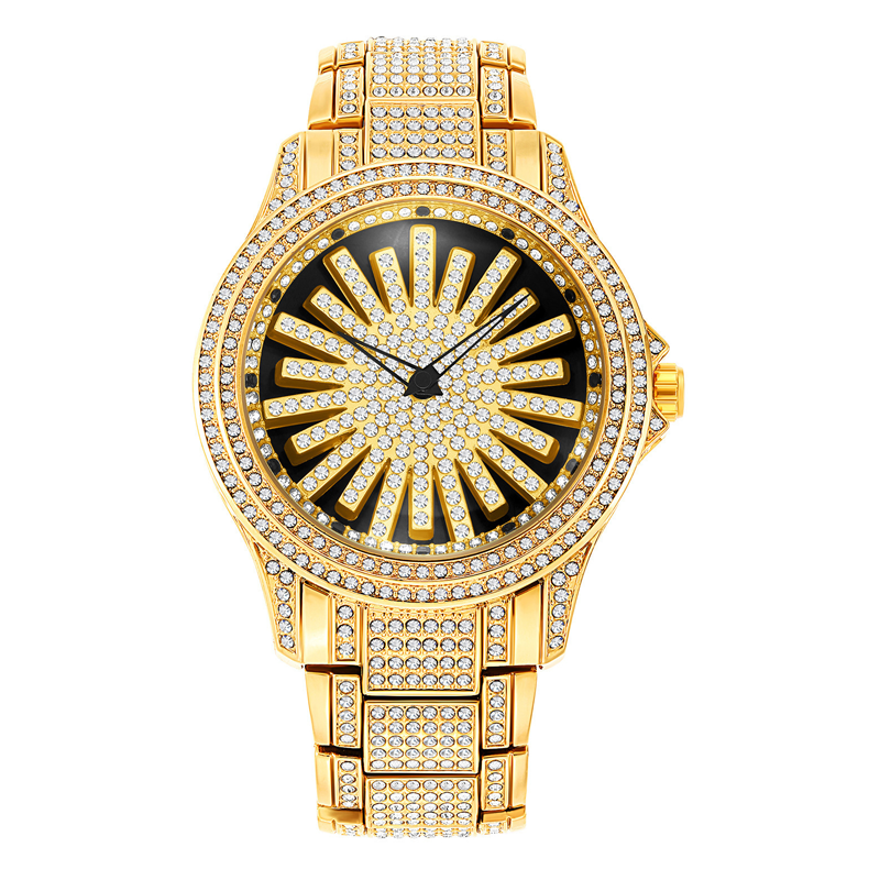 💎⌚ Luxury Men's Rotating Dial Watch – Shine Brighter, Stand Out Bolder