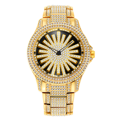 💎⌚ Luxury Men's Rotating Dial Watch – Shine Brighter, Stand Out Bolder