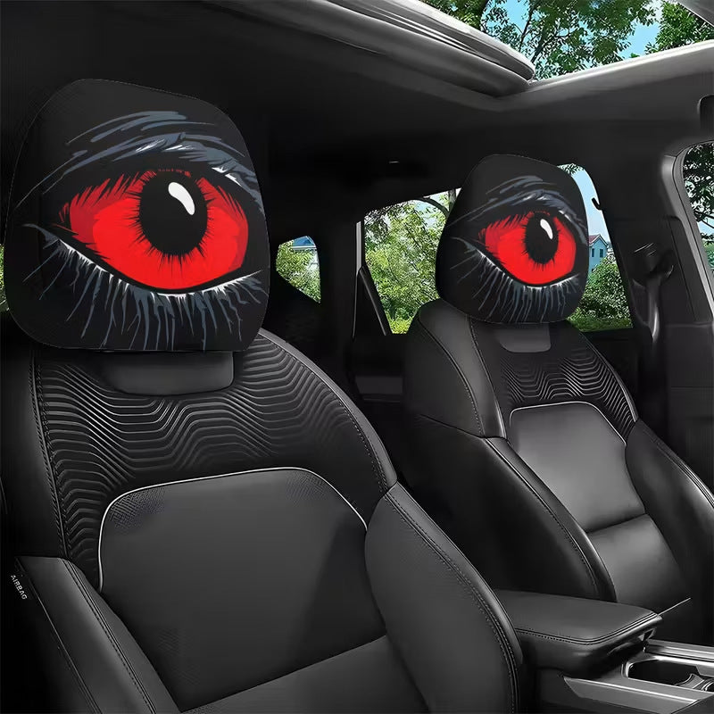 👁️🚗 Spooky Red Eye Car Headrest Cover