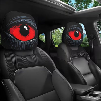 👁️🚗 Spooky Red Eye Car Headrest Cover
