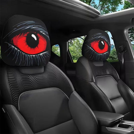 👁️🚗 Spooky Red Eye Car Headrest Cover