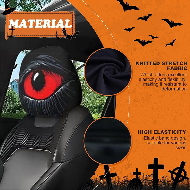👁️🚗 Spooky Red Eye Car Headrest Cover