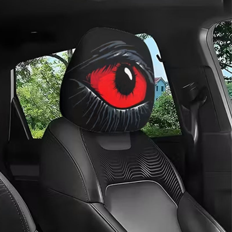 👁️🚗 Spooky Red Eye Car Headrest Cover