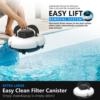 🤖 Hot Sale ＆ 50％ Off 🔥🤖💦 Cordless Robotic Pool Cleaner – One-Touch Cleaning for a Crystal-Clear Pool