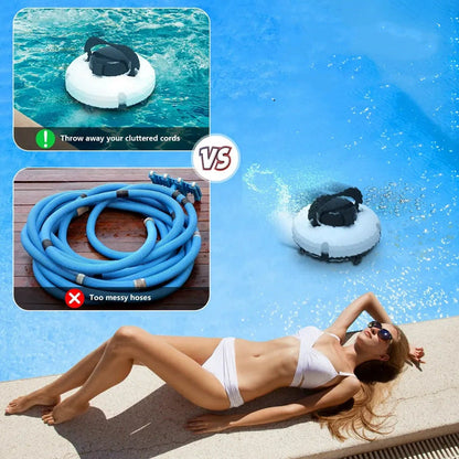 🤖 Hot Sale ＆ 50％ Off 🔥🤖💦 Cordless Robotic Pool Cleaner – One-Touch Cleaning for a Crystal-Clear Pool