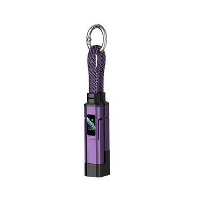 🔑⚡4-in-1 Digital Display Keychain Charging Cable