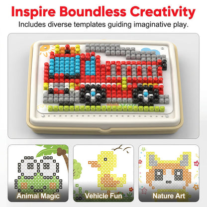 🍄🌈 Mushroom Mosaic Pegboard – Colorful Hands-On Puzzle for Creative Play & Fine Motor Practice