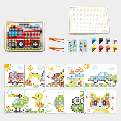 🍄🌈 Mushroom Mosaic Pegboard – Colorful Hands-On Puzzle for Creative Play & Fine Motor Practice