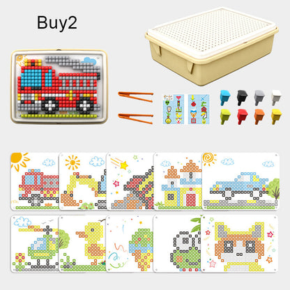 🍄🌈 Mushroom Mosaic Pegboard – Colorful Hands-On Puzzle for Creative Play & Fine Motor Practice