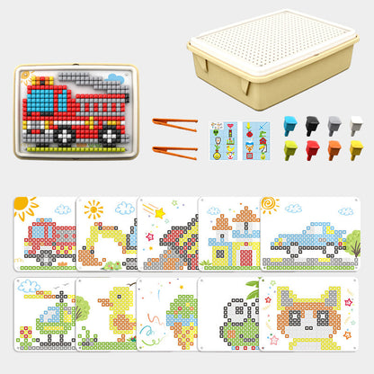 🍄🌈 Mushroom Mosaic Pegboard – Colorful Hands-On Puzzle for Creative Play & Fine Motor Practice
