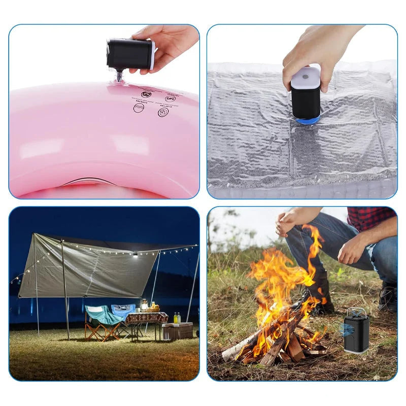 ⚡🔋 Portable Rechargeable Air Pump – LED Light, Fast Inflation, Compact – Cash on Delivery 🔋