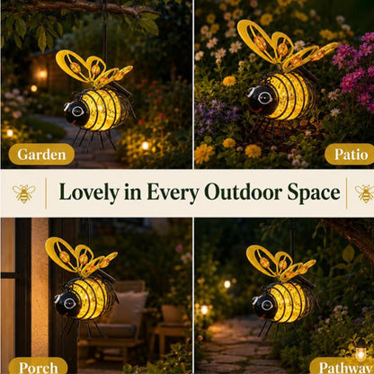 ☀️🐝 Solar Hanging Bee Garden Light