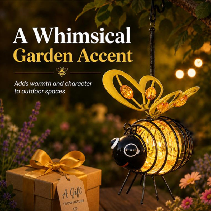 ☀️🐝 Solar Hanging Bee Garden Light