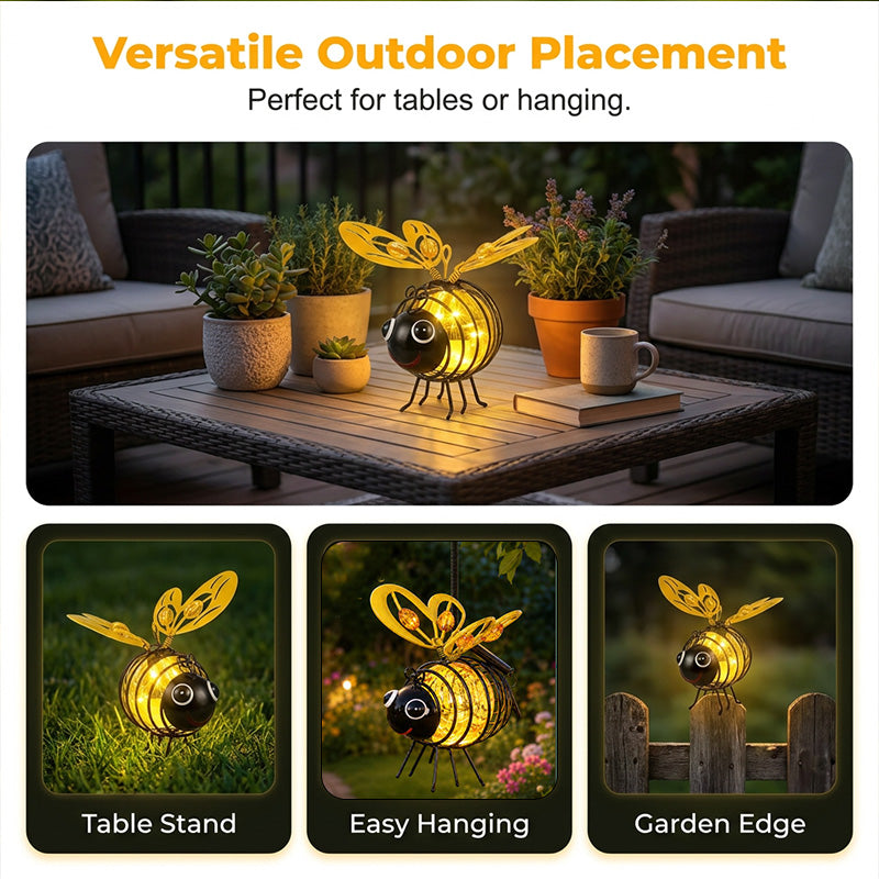 ☀️🐝 Solar Hanging Bee Garden Light