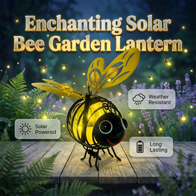 ☀️🐝 Solar Hanging Bee Garden Light