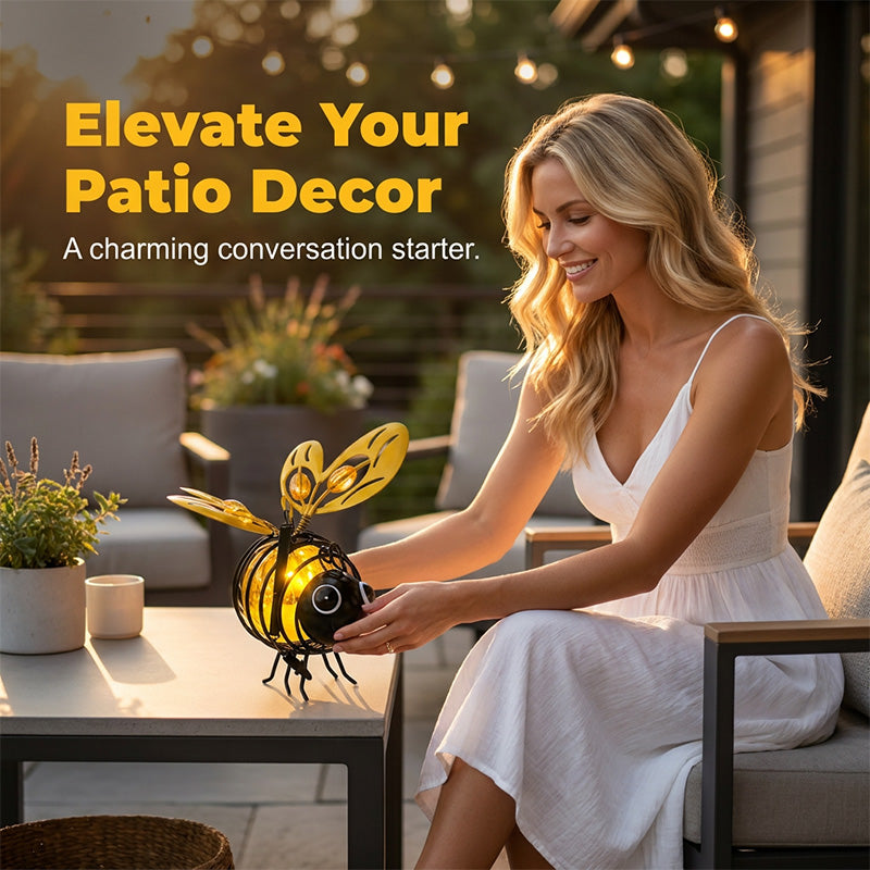 ☀️🐝 Solar Hanging Bee Garden Light