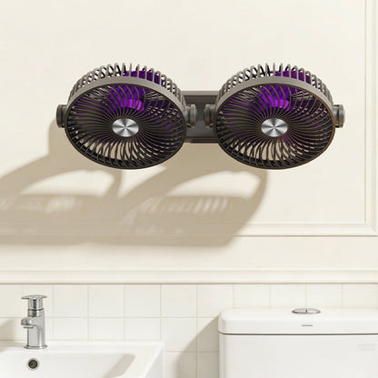 🌬️❄️ 360° Dual Head Oscillating Ceiling Fan
