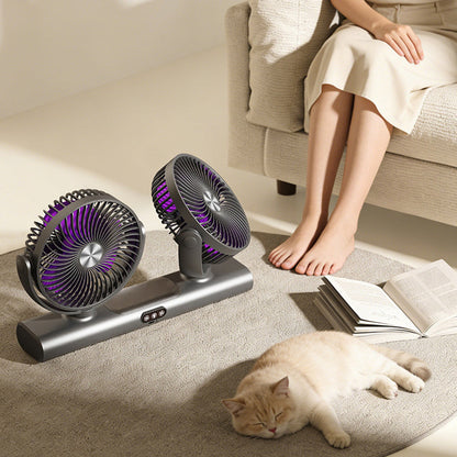 🌬️❄️ 360° Dual Head Oscillating Ceiling Fan