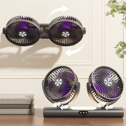 🌬️❄️ 360° Dual Head Oscillating Ceiling Fan