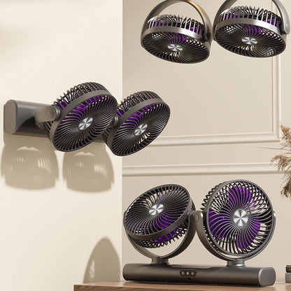 🌬️❄️ 360° Dual Head Oscillating Ceiling Fan