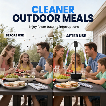 🍽️🪰Retractable USB Rechargeable Fly Repellent Fan for Outdoor Use