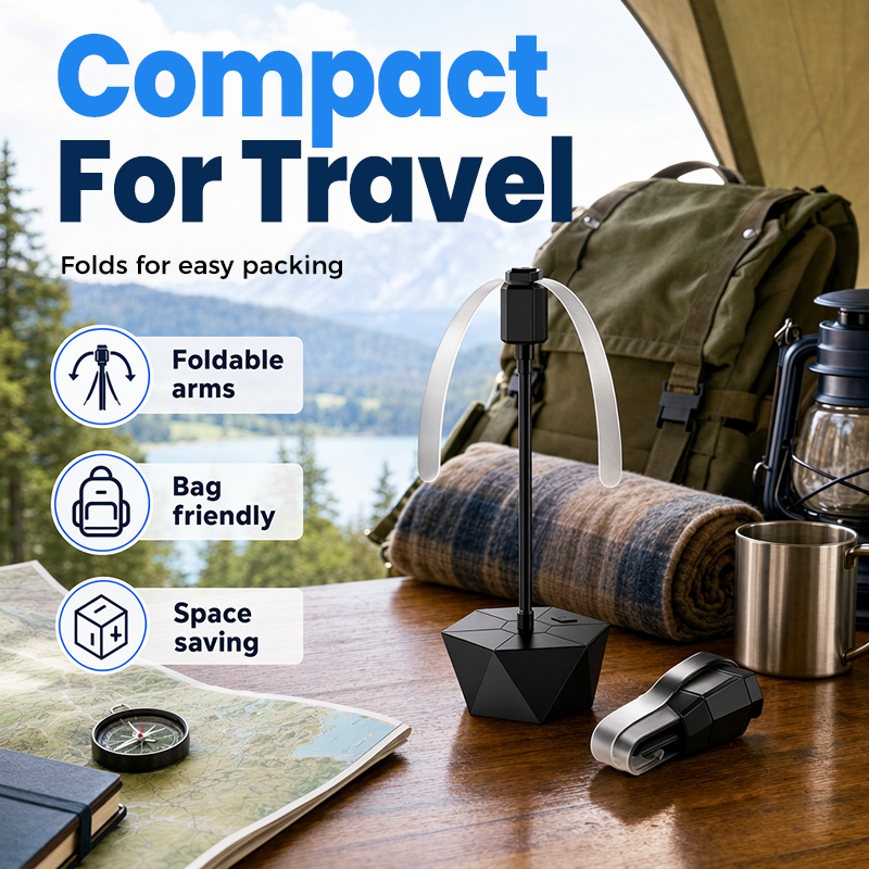 🍽️🪰Retractable USB Rechargeable Fly Repellent Fan for Outdoor Use
