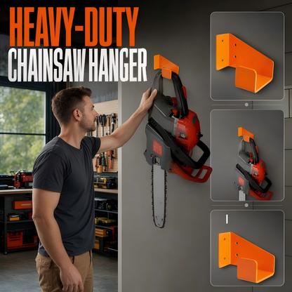 🪚🧱Heavy-Duty Wall Mount Chainsaw Hanger