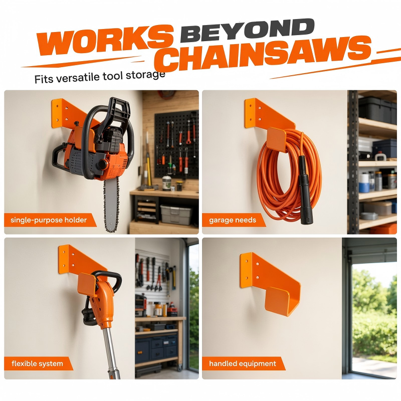 🪚🧱Heavy-Duty Wall Mount Chainsaw Hanger