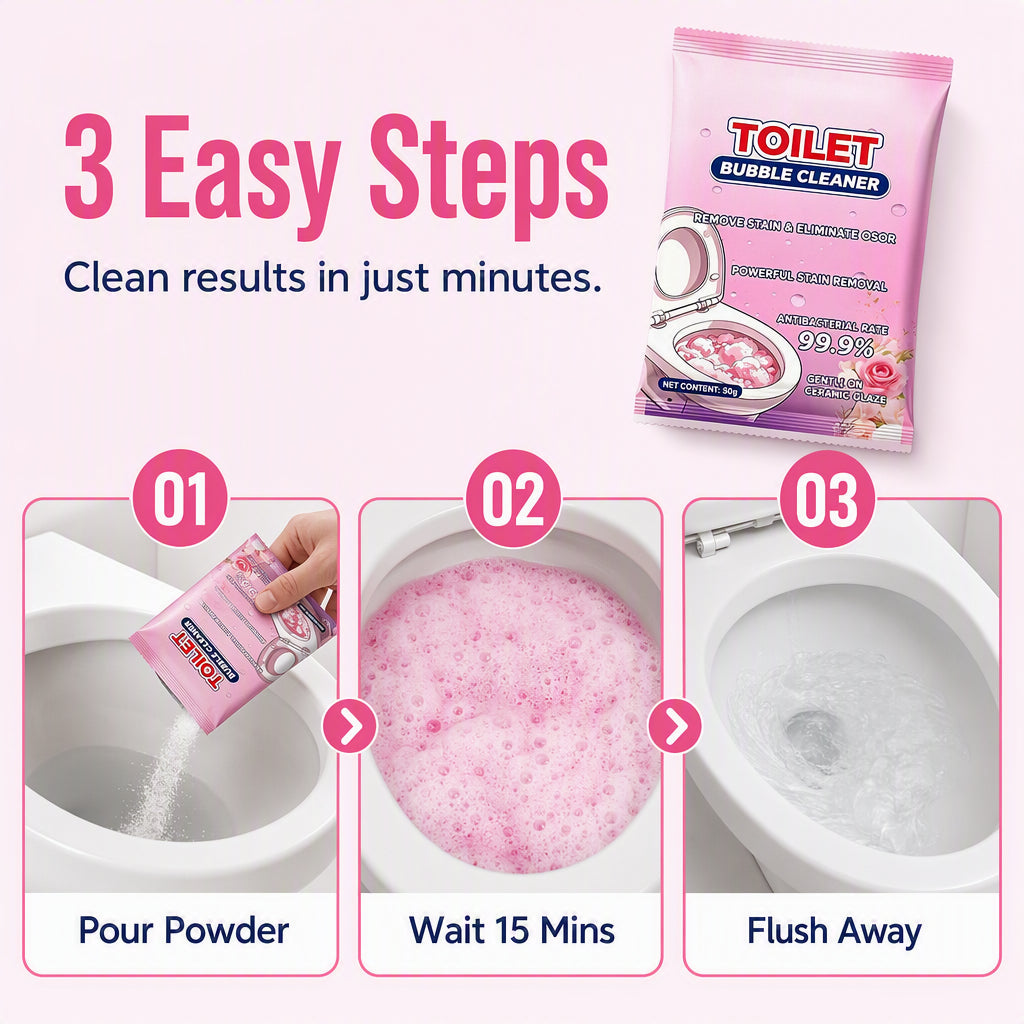 Deep-Clean Toilet Bowl Powder – Effortless Stain & Buildup Cleaning for a Fresher Bathroom