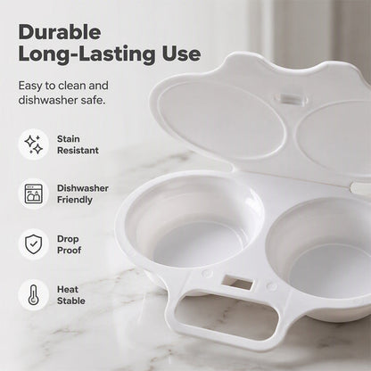 🍳 2-Egg Microwave Poacher – Quick Breakfast Maker for Busy Mornings