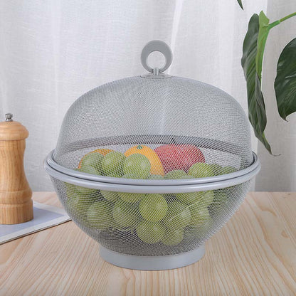 🍎 LIMITED‑TIME 50% OFF! 🧺🍇 FreshKeep Covered Produce Basket – Breathable, Drainable & Insect-Resistant Kitchen Storage