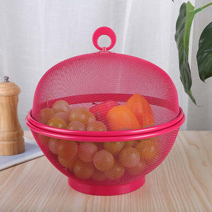 🍎 LIMITED‑TIME 50% OFF! 🧺🍇 FreshKeep Covered Produce Basket – Breathable, Drainable & Insect-Resistant Kitchen Storage