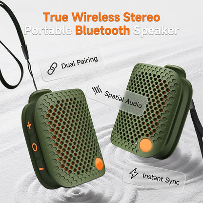 🔊🌊 Mini Wireless Bluetooth Speaker – TWS Stereo Pairing & IPX5 Water Resistance for Music Anywhere