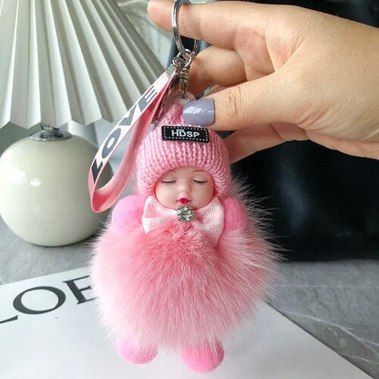🧸💕 Fluffy Little Friends Plush Keychain – Cute Soft Doll Bag Charm, Colorful Backpack Accessory & Adorable Gifts for Her 🎁✨