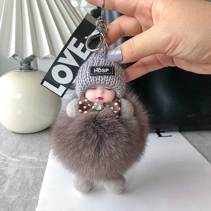 🧸💕 Fluffy Little Friends Plush Keychain – Cute Soft Doll Bag Charm, Colorful Backpack Accessory & Adorable Gifts for Her 🎁✨