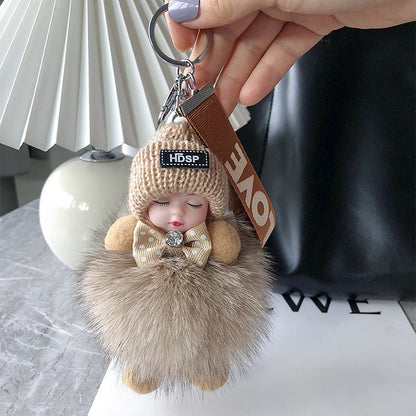 🧸💕 Fluffy Little Friends Plush Keychain – Cute Soft Doll Bag Charm, Colorful Backpack Accessory & Adorable Gifts for Her 🎁✨