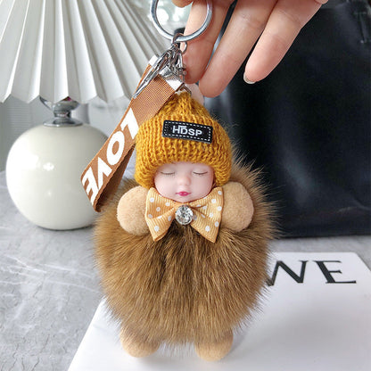 🧸💕 Fluffy Little Friends Plush Keychain – Cute Soft Doll Bag Charm, Colorful Backpack Accessory & Adorable Gifts for Her 🎁✨