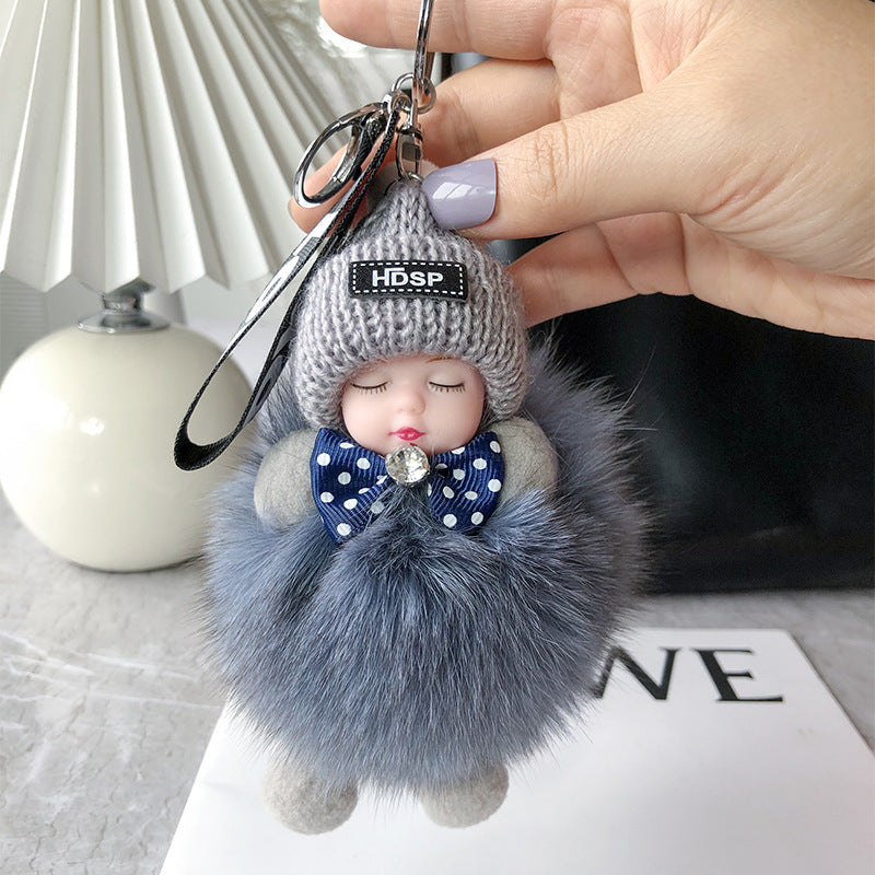 🧸💕 Fluffy Little Friends Plush Keychain – Cute Soft Doll Bag Charm, Colorful Backpack Accessory & Adorable Gifts for Her 🎁✨