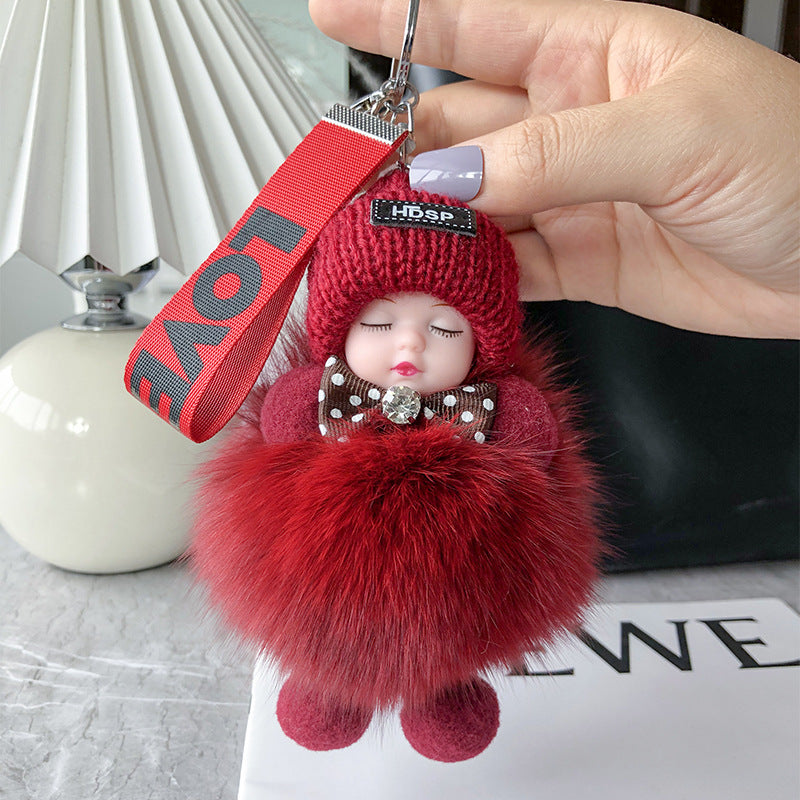 🧸💕 Fluffy Little Friends Plush Keychain – Cute Soft Doll Bag Charm, Colorful Backpack Accessory & Adorable Gifts for Her 🎁✨