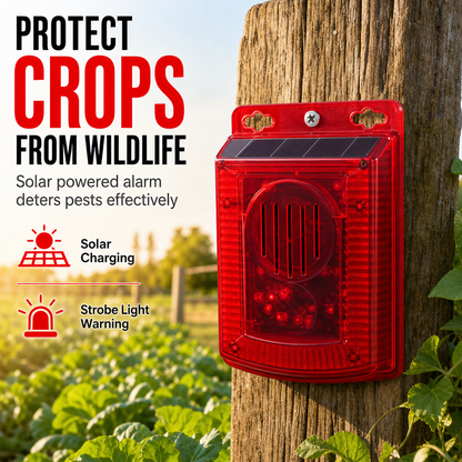 SolarGuard Outdoor Warning Alarm – Sun-Powered Security Alert for Home, Yard & Property